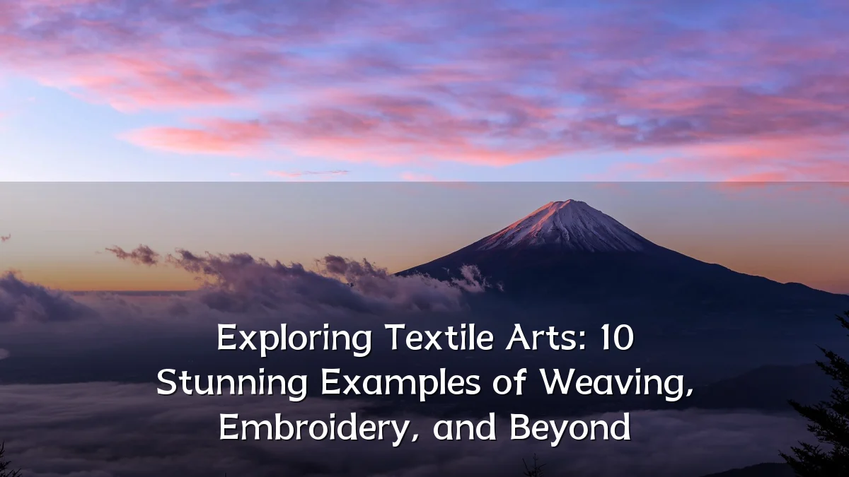 Exploring Textile Arts: 10 Stunning Examples of Weaving, Embroidery, and Beyond