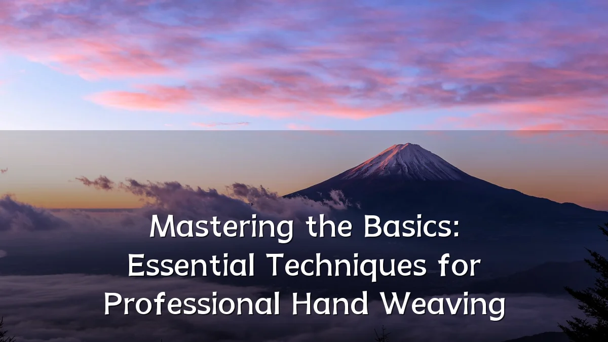 Mastering the Basics: Essential Techniques for Professional Hand Weaving
