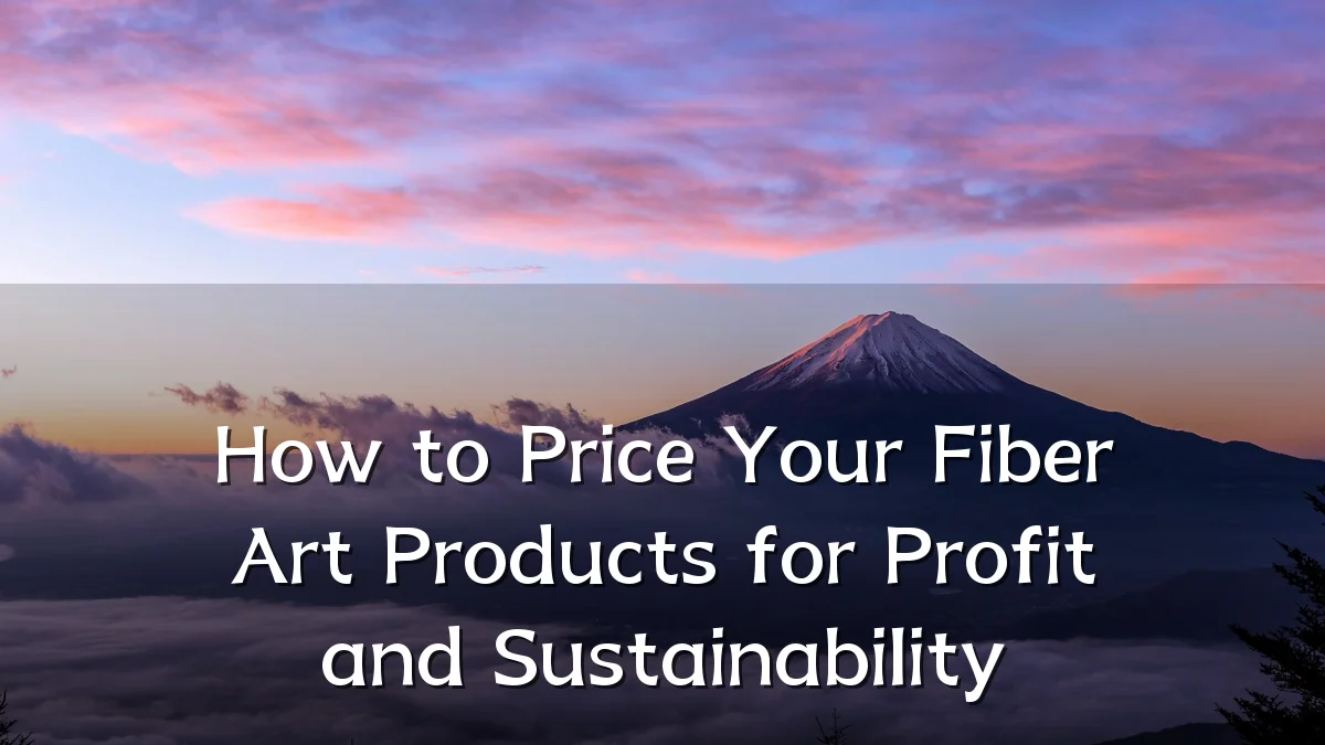 How to Price Your Fiber Art Products for Profit and Sustainability