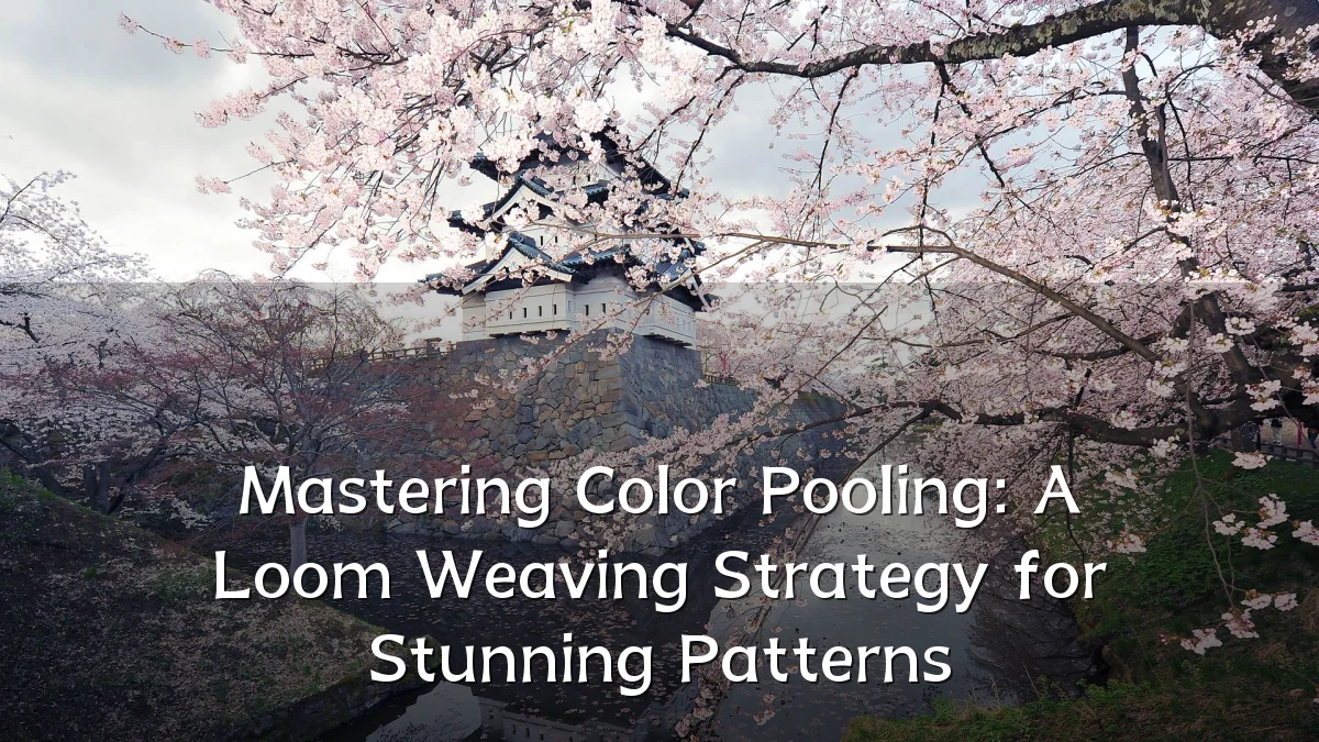 Mastering Color Pooling: A Loom Weaving Strategy for Stunning Patterns